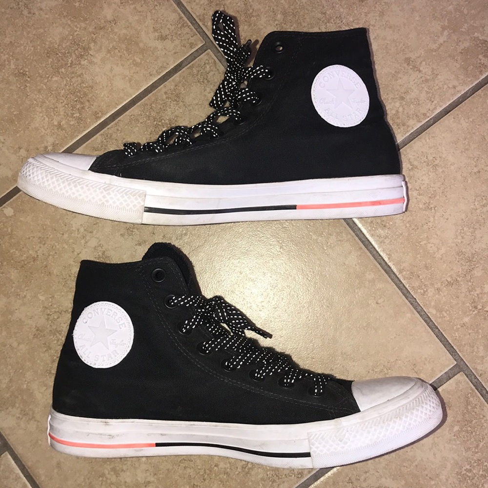 Converse Hi Top Canvas Upper Skate Shoes Size 8